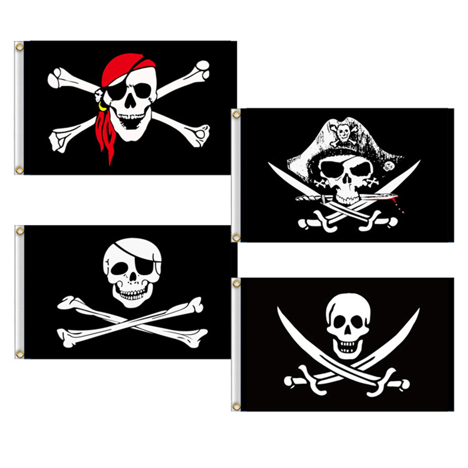 

Пиратский череп и флаг с черепом человека и костями для украшения вечерние и пиратских вечеринок