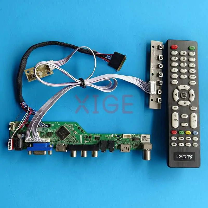 Комплект сделай сам для телефона/L21/L32/L43/LA3 HDMI + VGA AV USB 1366x768 аналоговый телевизор 14