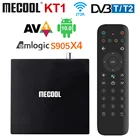 ТВ-приставка Mecool KT1 Android 10 DVB-TT2 Amlogic S905X4 AV1 4K 2T2R Dual WIFI BT медиаплеер телеприставка