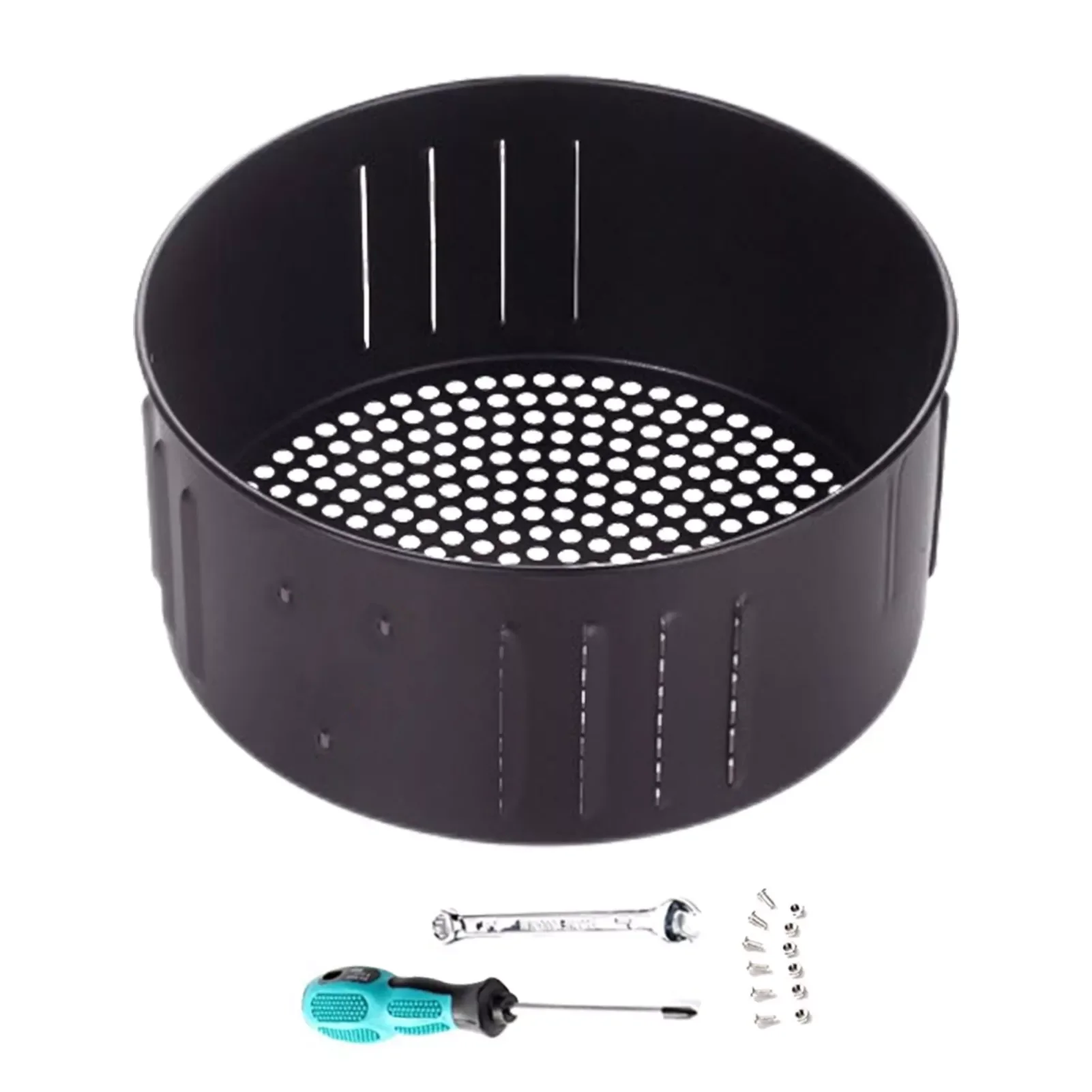 

NEW2023 Air Fryer Replacement Basket Cast Iron Air Fryer Replacement Basket Food Safe Air Fryer Pan Air Fryer Accessories Replac