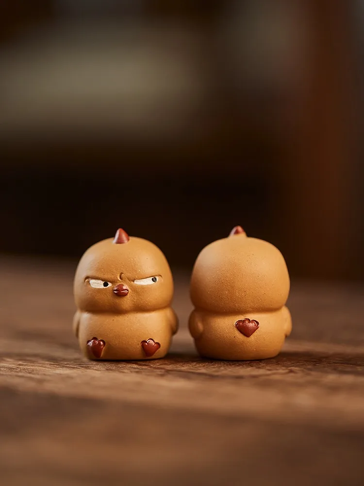 Yixing чайный питомец фиолетовая глина Мини желтая цыпленка аксессуары для чая Gongfu