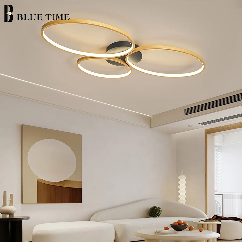 Modern LED Ceiling Light for Living Room Bedroom Dining Room Kitchen Light Ceiling Lamp Black&Gold Home Indoor Lighting Fixtures