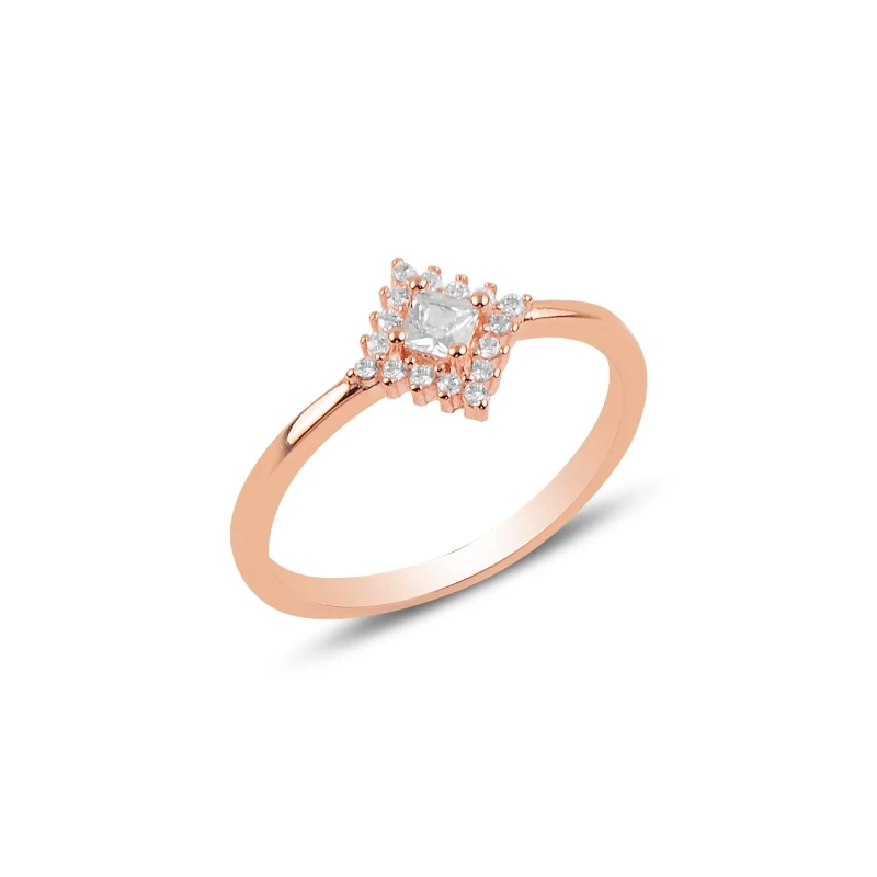 

Silver 925 Sterling Zircon Cubic Zirconia Engagement Ring