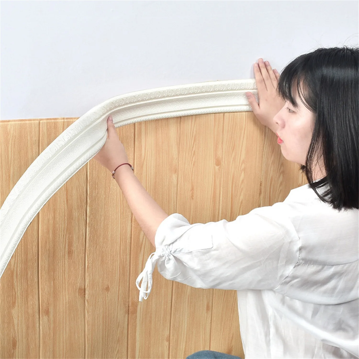 Самоклеящаяся Гибкая пенопластовая отделка 3D клейкая декоративная настенная