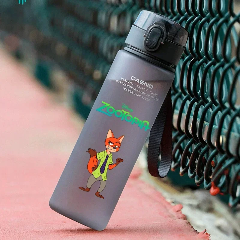 560 мл Зверополис мультфильм герметичная бутылка для воды портативная большая