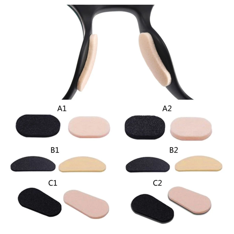

40 Pcs Self Adhesive Eyeglass EVA Nose Pads Comfortable & Protect The Makeup