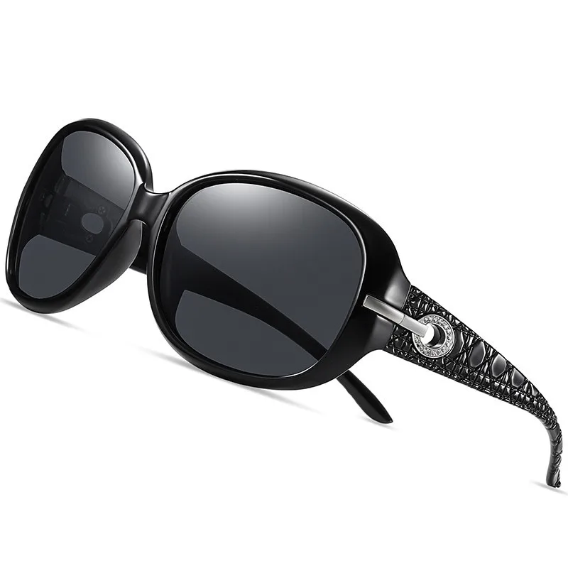 

New Luxury Oversized Sunglasses Women Oval Polarized Shades Lens Diamond Fashion Black Sunglasses Designer UV400