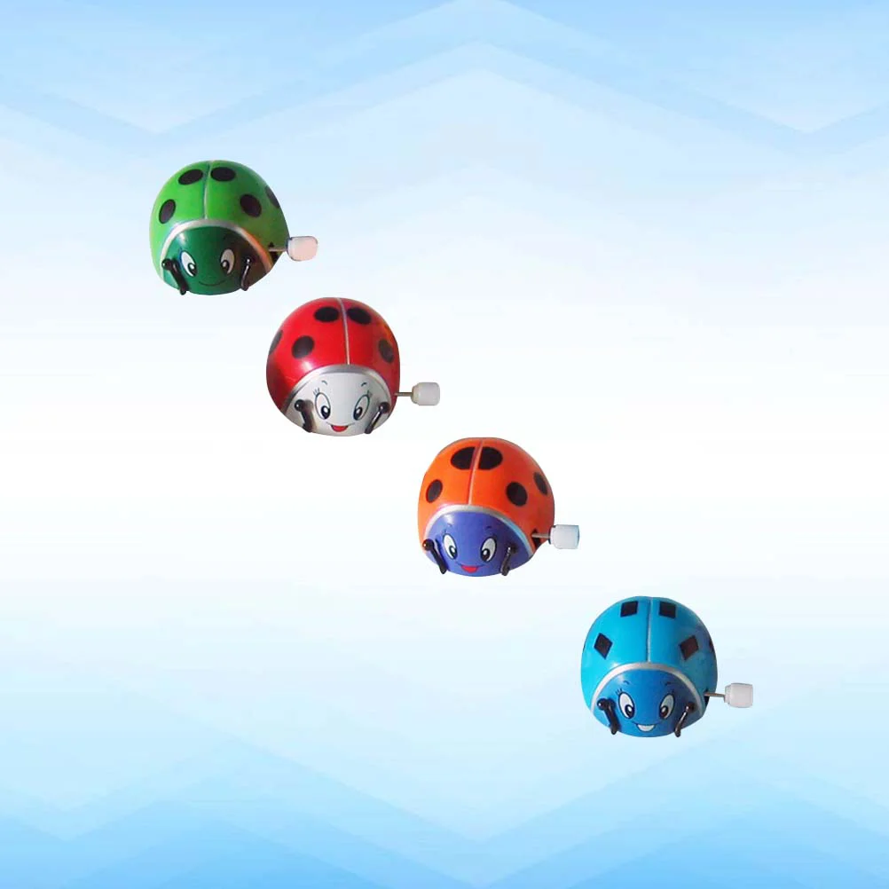 

12pcs Cartoon Animal Clockwork Ladybird Toys Infant Crawling Wind-Up for Kids Children (Random Color)