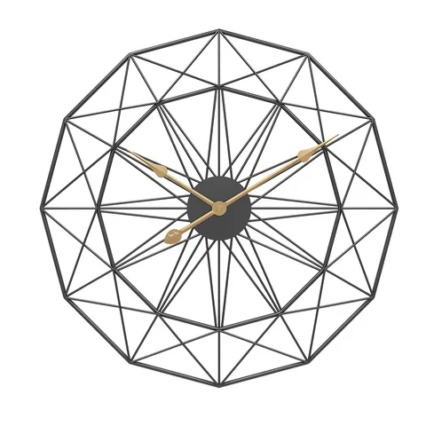 Простые домашние железные настенные часы в стиле ретро для гостиной, круглые декоративные часы, металлические бесшумные часы