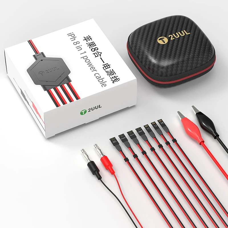 

2UUL Ultra Soft Power Line For iPhone 14 13 Pro MAX 13 mini 12 11 11Pro 7 8 8P X XS max DC Power Supply Control Test Cable Tools