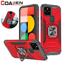 coalien shockproof phone case for google pixel 5 4a magnetic ring stand armor protective cover for google pixel 5a 4a 5g