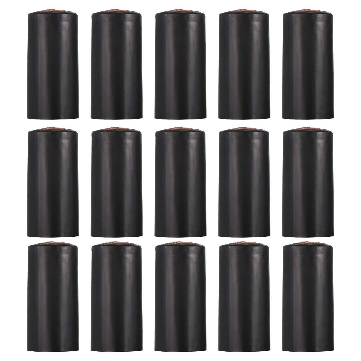 

100 Pcs Red Bottle Shrink Film Disposable Bottles Plastic Black Labels
