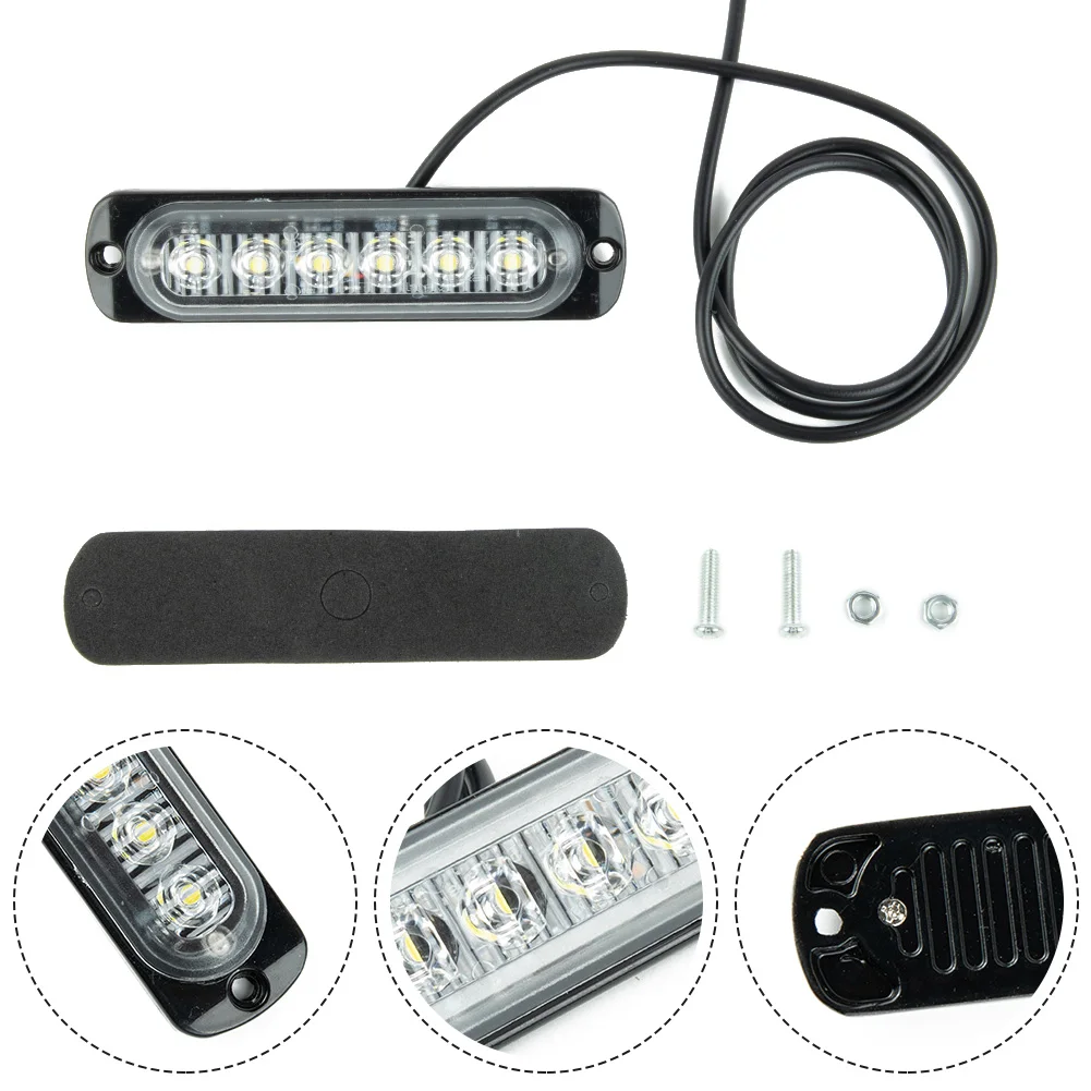 

Car Light Assembly Led Fog Lights Off Road 6LED DRL Daytime Running Headlight Flash Light White Universal Signal Lamp
