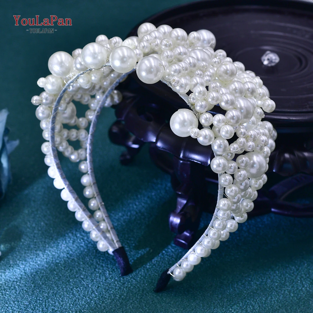 Женский обруч для волос TOPQUEEN элегантные свадебные обручи невесты аксессуары