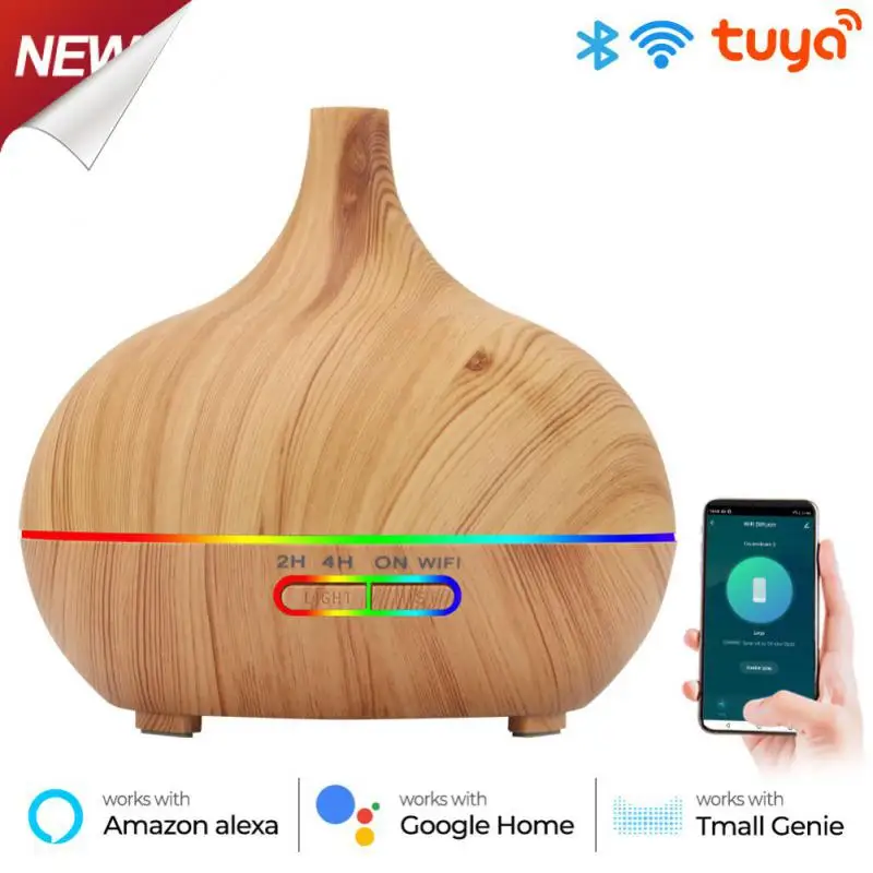 

Tuya Smart Home WiFi Humidifier Essential Oil Diffuser Ultrasonic 400ml Air Humidifier Mist Maker Voice for Alexa Google