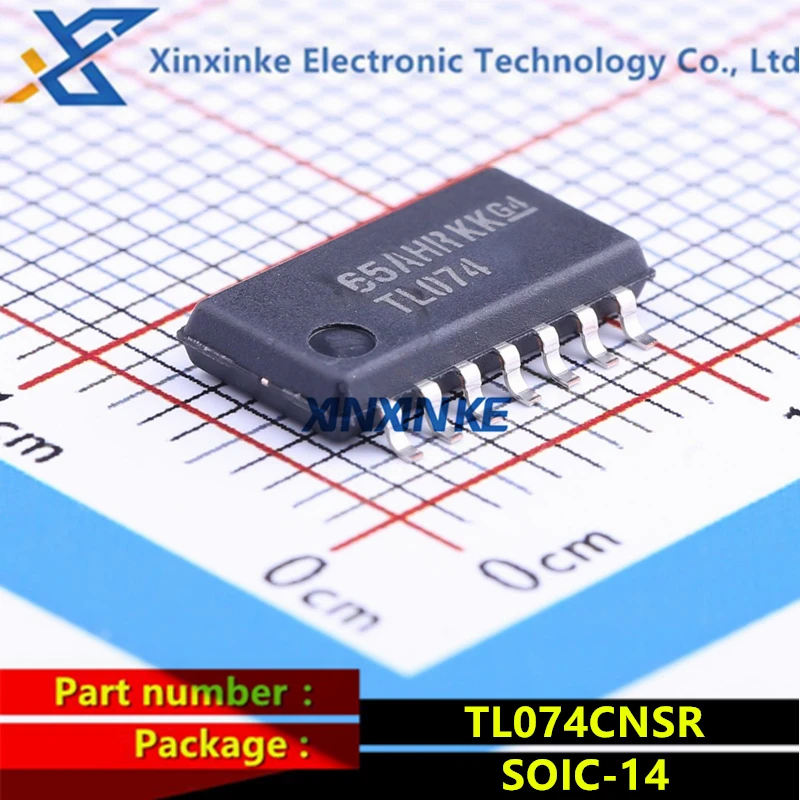 

TL074CNSR TL074 SOIC-14 Operational Amplifiers - Op Amps Quad Low-Noise JFET-Input Amplifier ICs Brand New Original