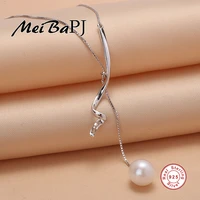 meibapj new arrival simple pearl necklace aaaa high quality pearl jewelry aaa zircons pendant mandarin ducks necklace female