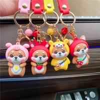 update 2022 shiba inu doll keychain chai little rabbit raspberry cat cute key ring car bag couple pendant wholesale