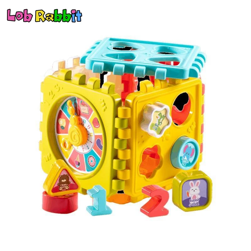 

Multifunctional Baby Montessori Hexahedral Cube Toys Blocks Insert Graphic Pairing Cognitive Learning Education Kids Toy Gifts