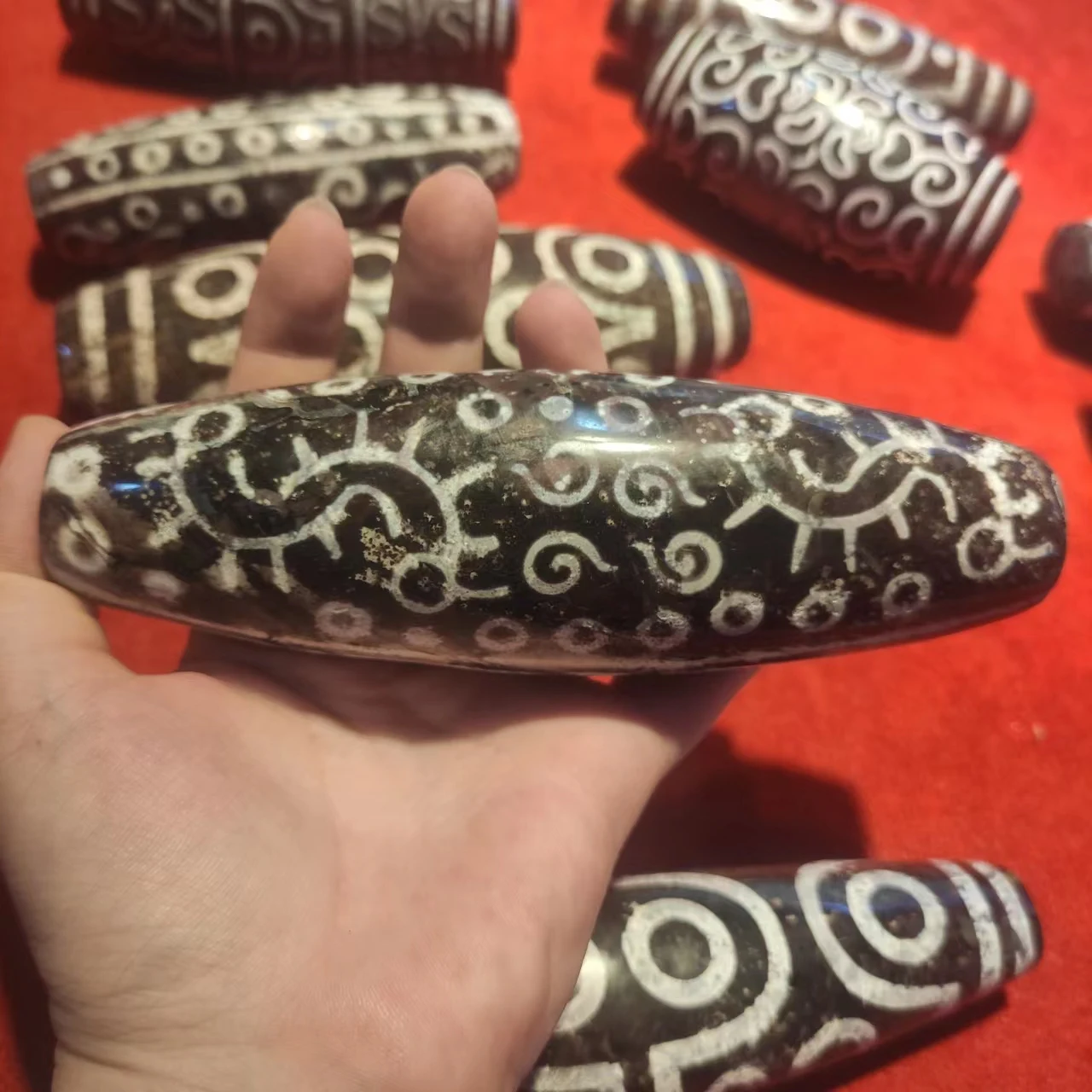 1Pcs/Lot Rare Collectibles Multi-Eyes Pattern Big Dzi Beads Agate Ornament Town House Gift Top Grade for Buddha