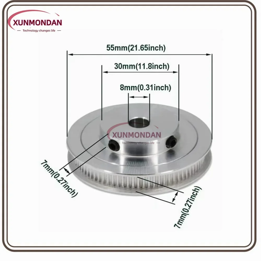 Xunmondan 2GT 80 зубьев диаметр шкива ГРМ 6/6 35/8/10/12/14/15/16/17/19/20 мм GT2 открытый синхронный