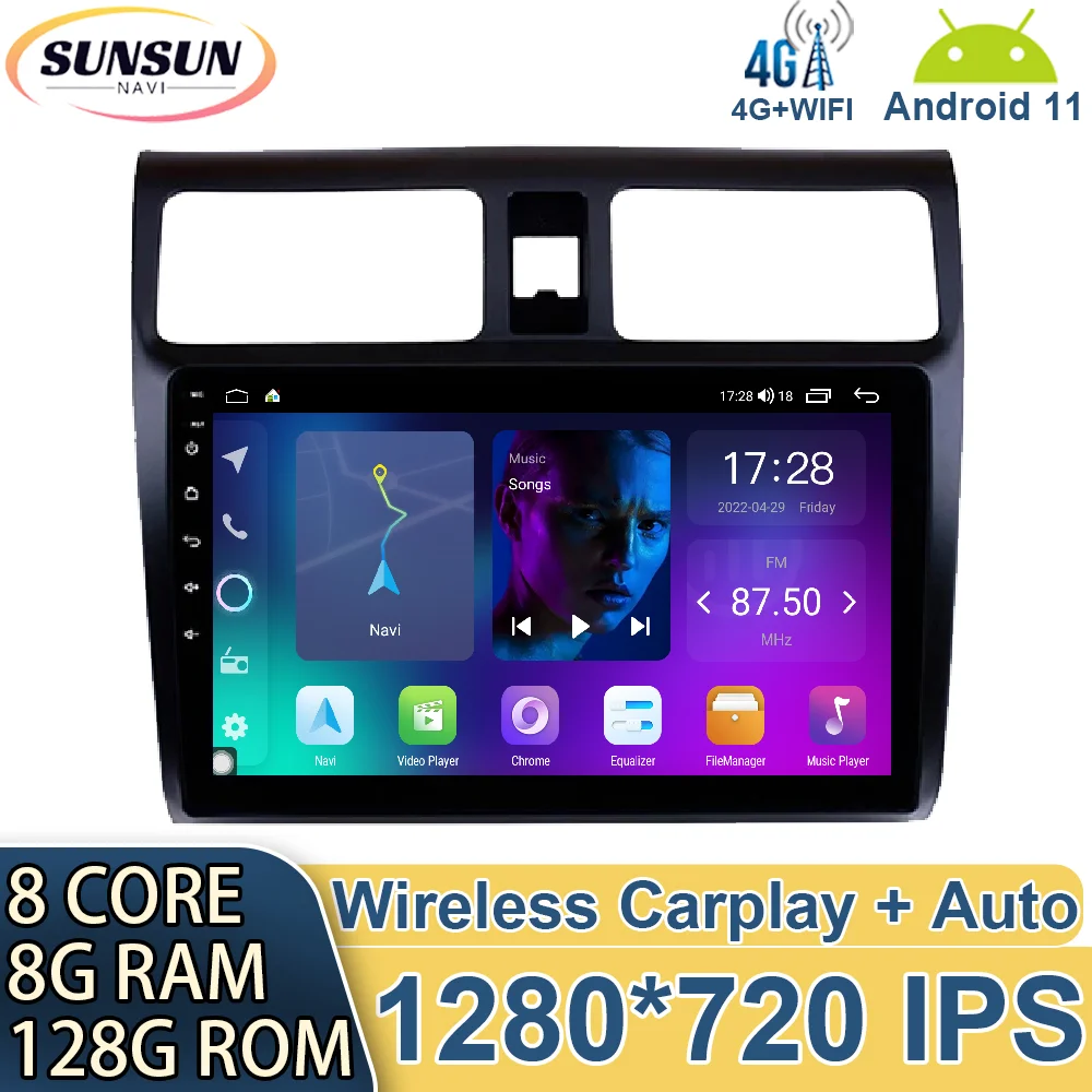 Android 11 для Suzuki Swift 2005 - 2010 автомобильное радио стерео мультимедийный видеоплеер