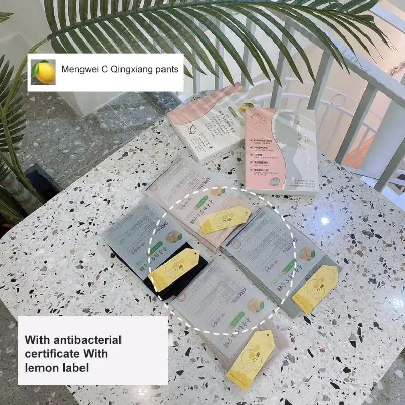 

Защитные короткие брюки, Платиновые защитные брюки, с витамином C, лимонный аромат, кружевные антибликовые нижние трусики, женское нижнее белье