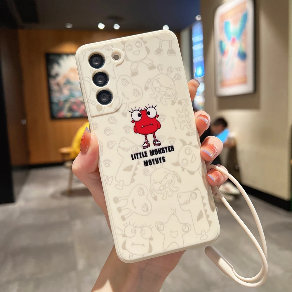 Summer Ice Cream Smile Face Phone Case for Xiaomi Redmi Note 10 9 8 7 Pro 9A 9C Mi 10 8 11T POCO X3 Cartoon Square Silicon Cover