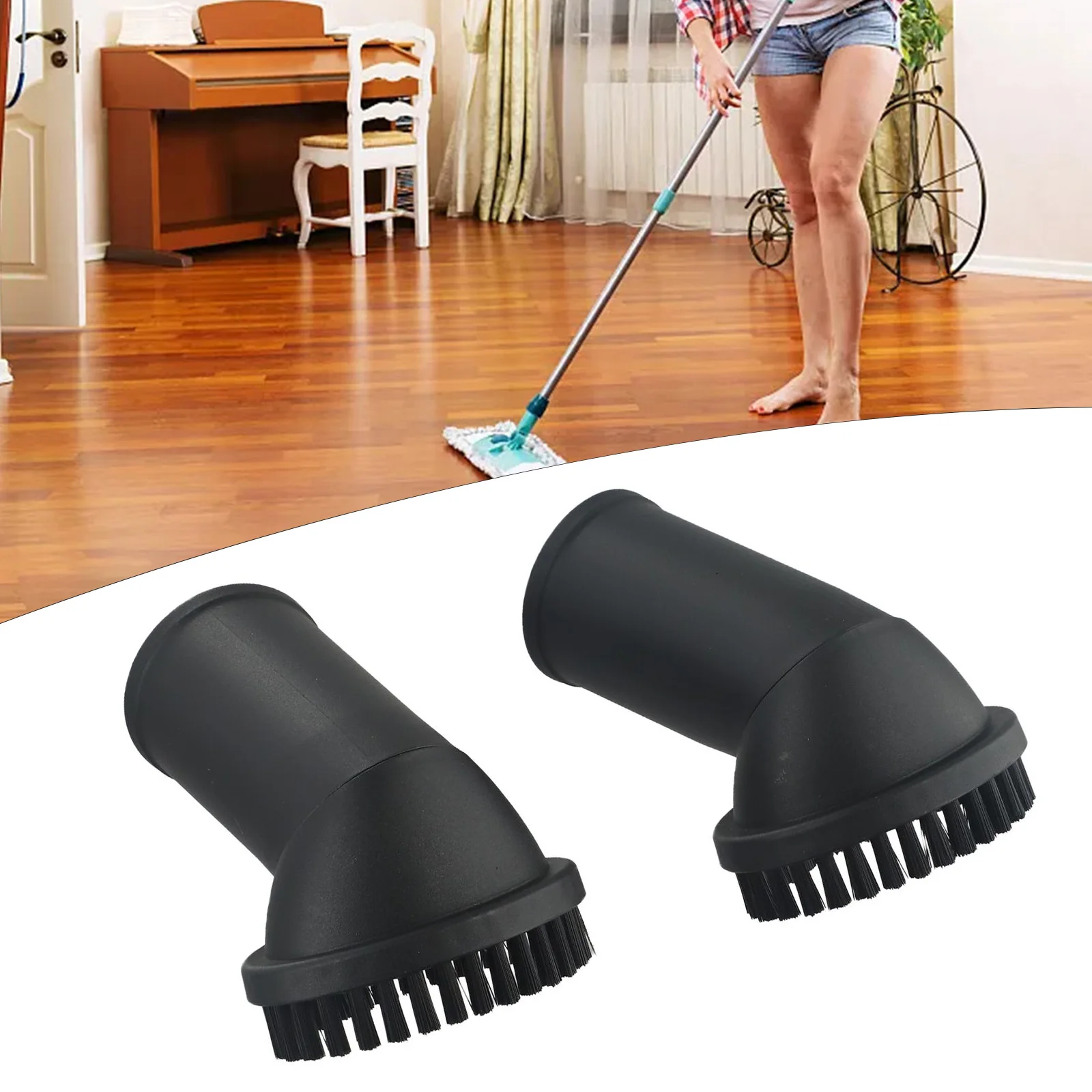 2 шт., черная насадка для пылесоса, круглая щетка для пыли, насадка для щетки с щетиной, 35 мм, бытовые принадлежности, аксессуары для чистки пылесоса