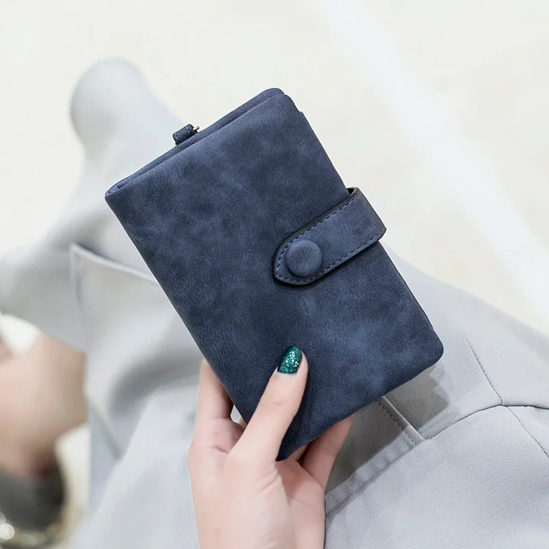 

Women Wallets and Purses Pu Leather Wallet Female Short Hasp Purse Small Solid Coin Card Holders 2023 New Carteras Dropshipping