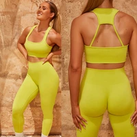 2pcs yoga sets gym women sport bra clothing push up workout wear running clothes fitness leggings seamless female training suit