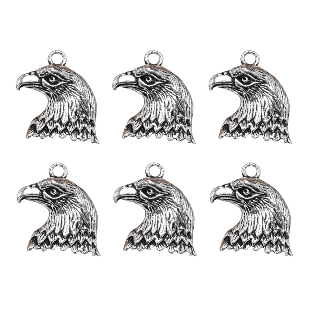 

20pcs Delicate Alloy Eagle Head Pendants Charms DIY Jewelry Making Accessory for Necklace Bracelet ( Silver)