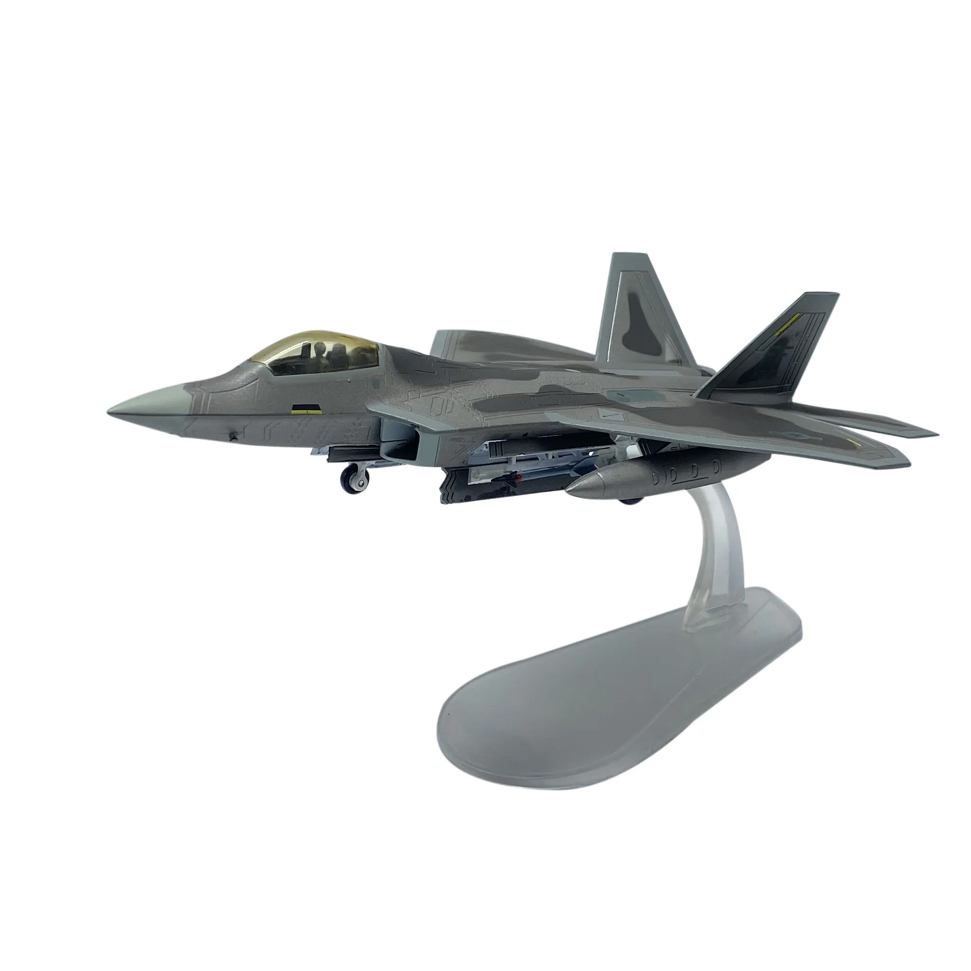 

Diecast 1:100 United States Air Force F-22 Warplane Alloy & Plastic Simulation Model Gift Collection Decorative Toy Diecast