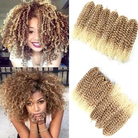 dansama synthetic marlybob crochet hair extension marlybob water wave kinky curly jerry curly braiding crochet hair for kids