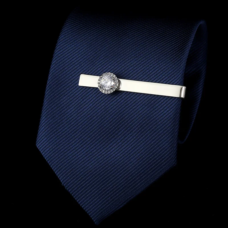 

6cm Men'S Tie Fastener Clips With Jewels Accessories For Luxury Brand Father'S Days Gift Offer Without Shipping Cost