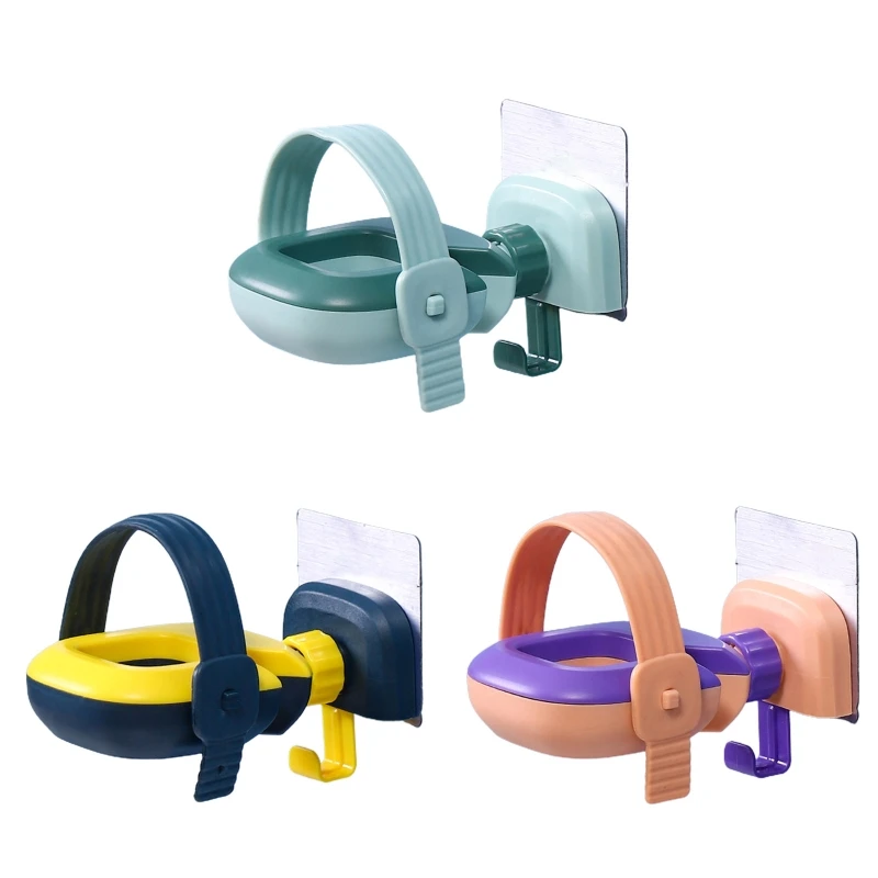 

Wall-mounted Hair Dryer Rack Rotatable Hair Blower Bathroom Hair Care Tool Holder with Hook Punch-free Dropship