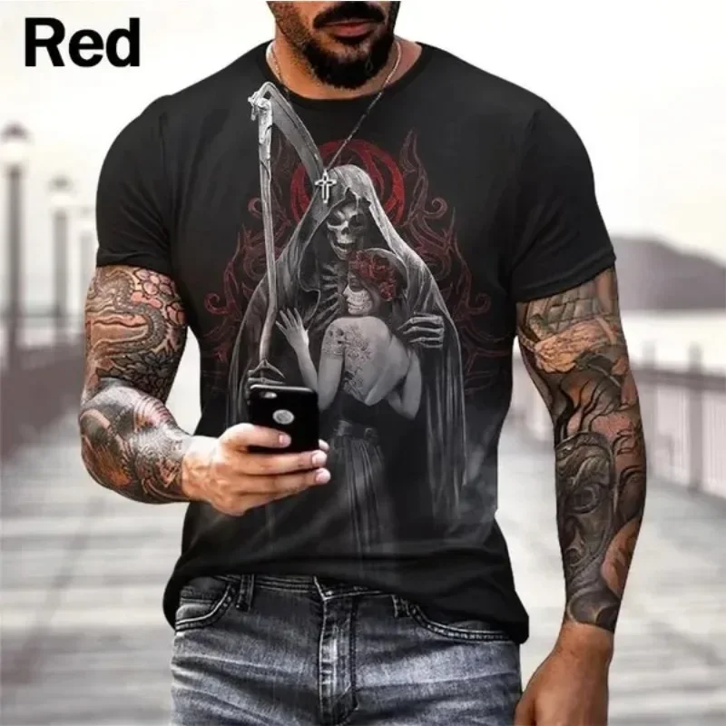 Мексика Katrina Skeleton 3D принт быстросохнущая дышащая спортивная мужская клетчатая