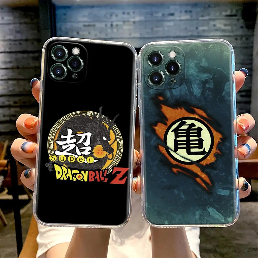 

DBZ Phone Case For iPhone 11 12 13 Pro Max XR XS X 8 7 SE 2020 Plus Cute Dragon Ball Z Shockproof Clear TPU Cover Anime Son Goku