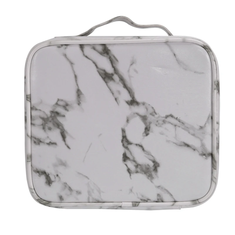 

Marble Pattern Travel Makeup Case,Professional Beauty Brush Makeup Bag Big Capacity Make Up Box