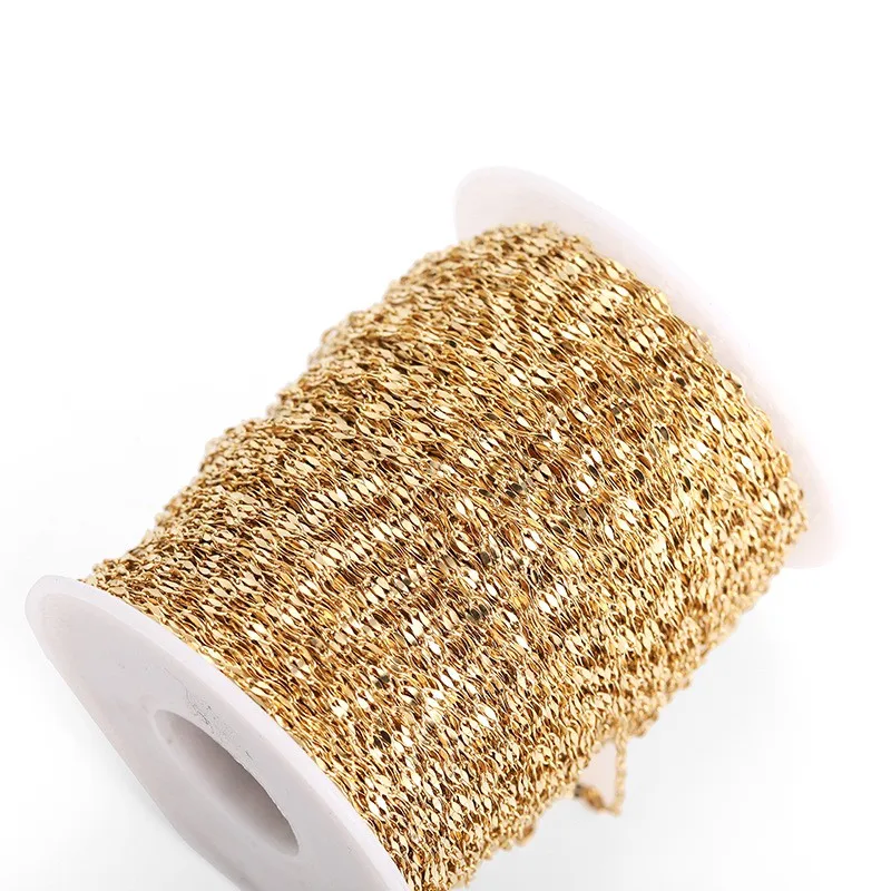 

Hot Selling Stainless Steel Gold Plated Corrugated Shape Chain For Make Necklaces Snake Bone Necklaces Jewelry Material