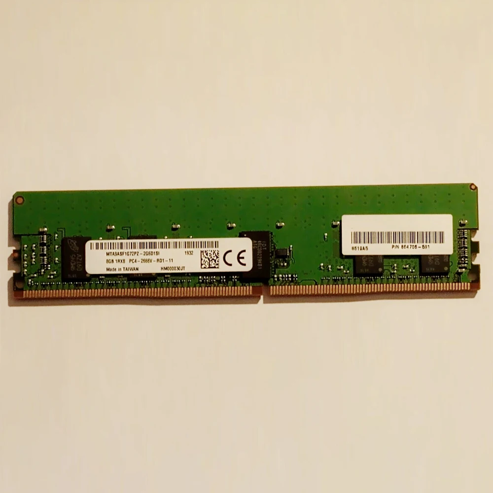 

1 PCS For MT RAM MTA9ASF1G72PZ-2G6D1SI 8GB 8G 1RX8 PC4-2666V DDR4 2666 Server Memory Fast Ship High Quality