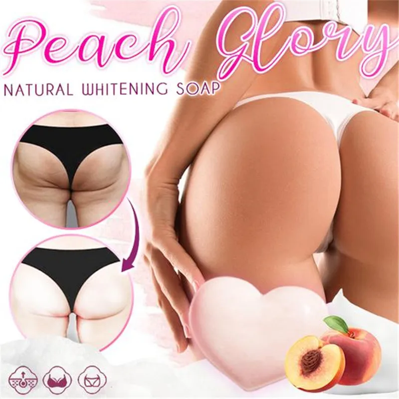 

HEALLOR PeachGlory Natural Whitening Soap Smooth & Pimple-Free Butt Lightening Skin Soap Remove Remove Dark Spot and Acne Ha