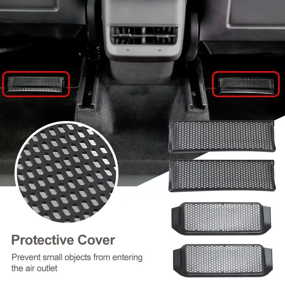 

For Tesla Model 3 Y 2021 2022 2023 Under Seat Rear Air Grille Cover Vent Anti-blocking Dust Accessories Protector Outlet Pr E8O7