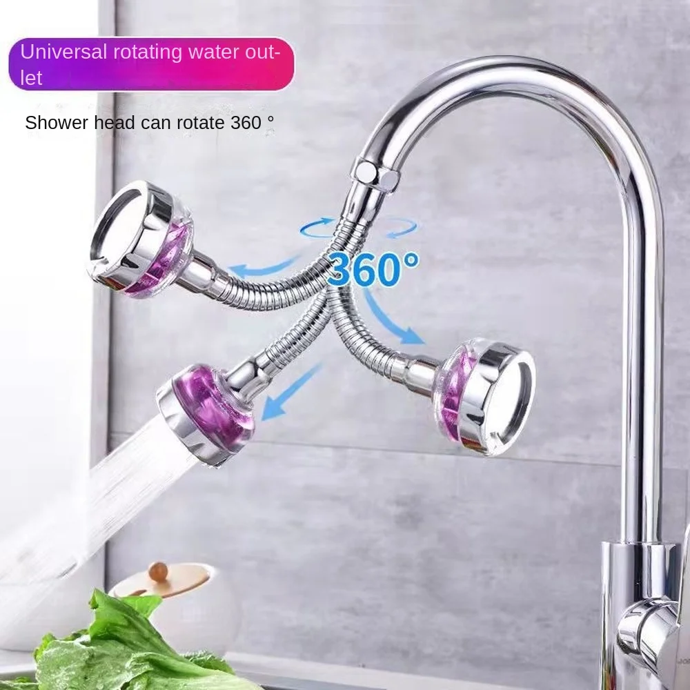 

360 Degree Rotatable Faucet Sprayer Aerator Water Saving Splashproof Universal Faucet Tap Head Nozzle for Kitchen Bathroom