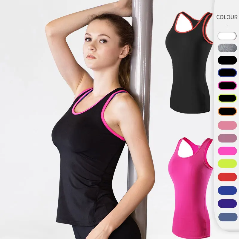 

Sexy Yoga Vest Quick-drying Sleeveless Solid Color Quick Drying Running Women Gym Sport Female Yoga Shirts Fitness Tank Crop Top