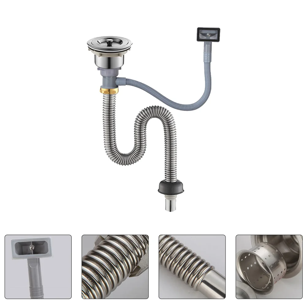 

Vegetable Sink Drainer Household Supply Stainless Downcomer Kitchen -pipe Sewer Supplies