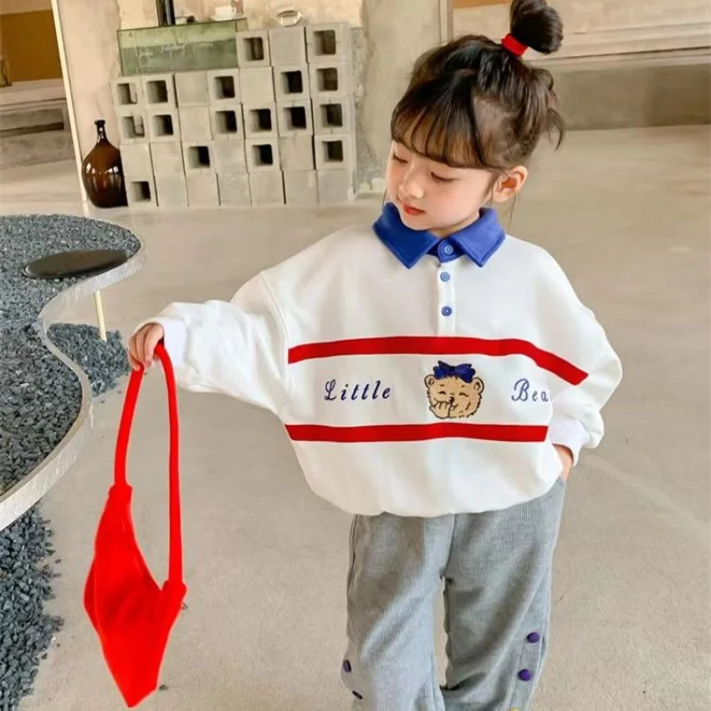 

2023 New Children's Long Sleeve Top Baby Girl Spring and Autumn Fashionable Clothing Girls' Autumn Sweatshirt Baby Boy Clothes