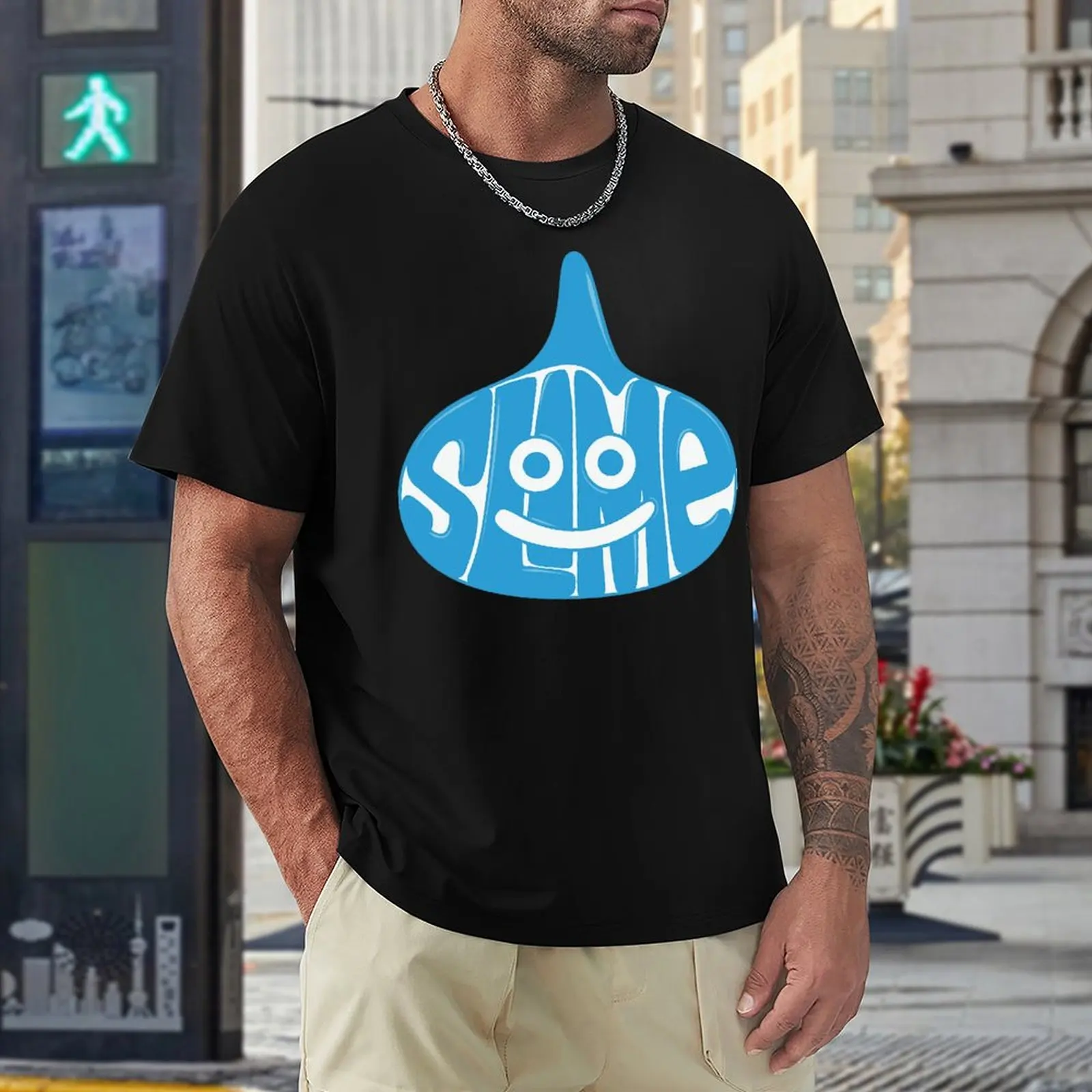 Лизунчатая футболка с рисунком на продажу круглым вырезом для акции смешная