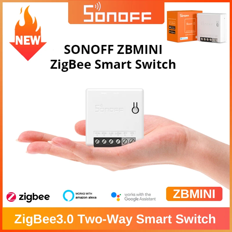 

Умный переключатель SONOFF ZB MINI Zigbee 3,0, двухсторонний переключатель, дистанционное управление через приложение Ewelink, работает с Smartthing Hub/ SONOFF ZB ...