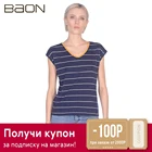 Морская женская футболка с яркой отделкой Baon B239127